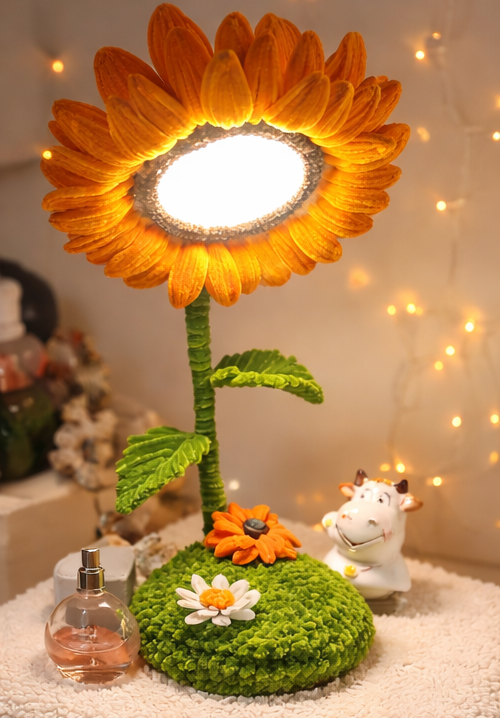 Lámpara Girasol Eterno – Regalo Especial con Luz LED 3 Tonos